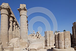 The Luxor Temple with Abu-Haggag Mosque in the background, Luxor, Egypt