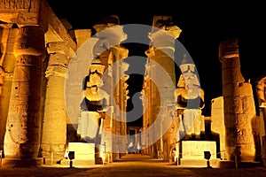 Luxor Temple by night