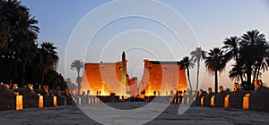 Luxor Temple at night