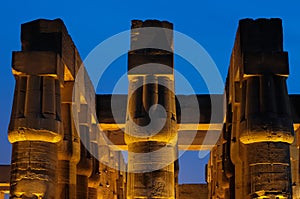 Luxor temple on the night