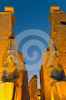 Luxor temple at night.(Egypt)