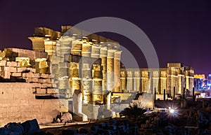 Luxor temple at night