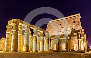 Luxor temple at night