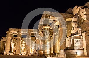 Luxor temple at night