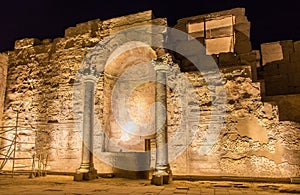 Luxor temple at night