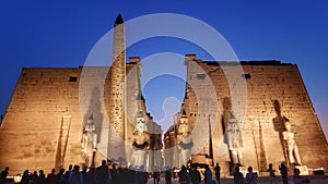 Luxor Temple at night
