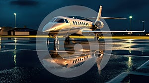 Luxorious Business Jet in Hangar