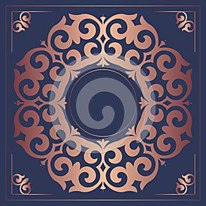 Luxuri template for your design with ornamental elements and motifs