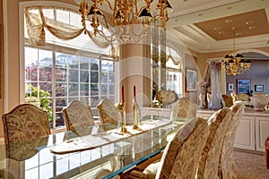 Luxuriant bright dining room