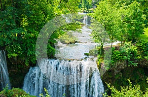 Luxuriant Waterfall village of Rastoke in Croatia