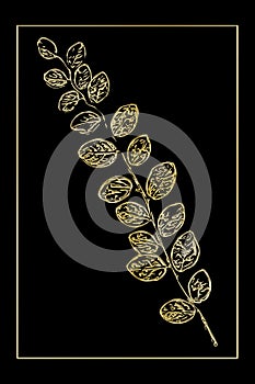 Luxurious 3D background with embossed gold pattern for use on Happy Birthday