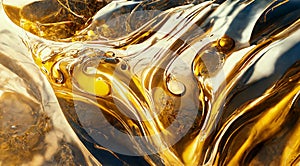 Luxurious abstract painting fluid art . A mixture of colors, waves and golden curls. For posters, other printed materials. 3d