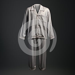 Luxurious Aluminum Style Gray Pajamas - Hyper Realistic And Detailed
