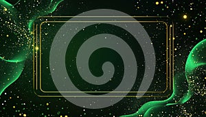 Luxurious Award Green Rectangular Decoration With Sparkling Highlights Creates An Opulent