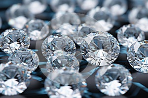 Luxurious backdrop of large, valuable diamond gemstones signifying opulence and fine jewelry