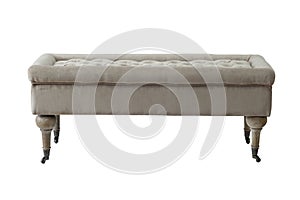 Luxurious banquette seating isolated on a white background