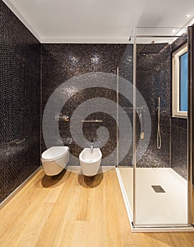 Luxurious bathroom in modern apartment