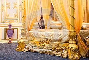 Luxurious bedroom with four-poster bed