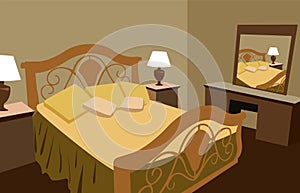 Luxurious bedroom vector