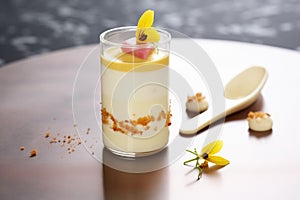 luxurious bisque with edible gold leaf garnish