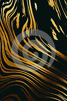 Luxurious black golden background. Artistic texture for birthday cards, wedding invitations.