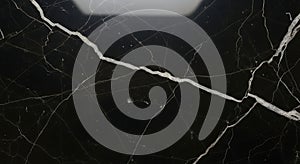 Luxurious black marble texture with bold white veins