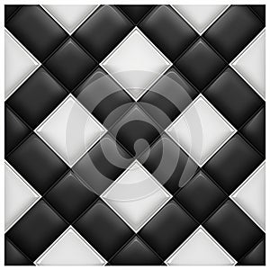 Luxurious Black And White Pattern With Crossed Colors And Metallic Surfaces