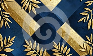 Luxurious Blue and Gold Fabric