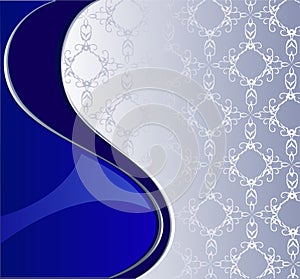 Luxurious blue and silver background
