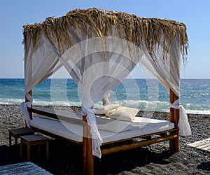 Luxurious Canopy Bed on Beach