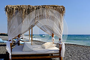 Luxurious Canopy Bed on Kamari Beach