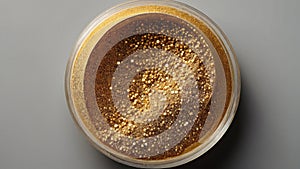 Luxurious caviar with gold. The most expensive caviar in the world.