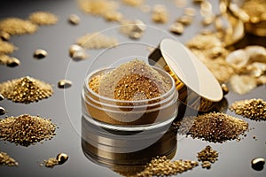 Luxurious caviar with gold. The most expensive caviar in the world.