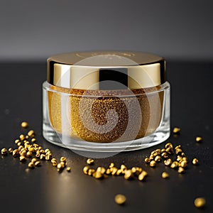 Luxurious caviar with gold. The most expensive caviar in the world.