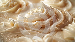 creamy dessert texture, luxurious cream swirl texture, the perfect enhancement for desserts or confections photo