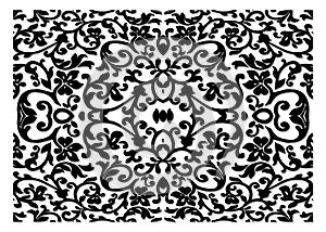 Luxurious decor floral pattern, Wrought iron modules, usable as fences, railings, window grilles isolated on white background