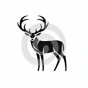 Luxurious Deer Icon Vector Abstract On White Background
