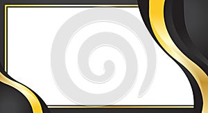 Elegant gold black wave luxury empty frame background images