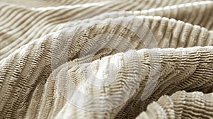 The luxurious feel of chenille is embodied in this closeup with its velvety surface and gentle ridges photo