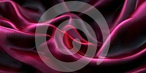 Luxurious Flowing Waves of Rich Burgundy Silk Fabric Creating an Elegant and Dramatic Background