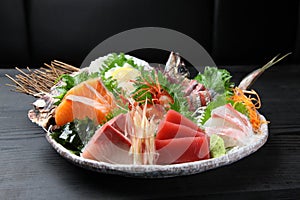 Luxurious fresh sashimi combo plate