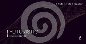 Luxurious golden blend of lines. Dark abstract background with geometric lines. Vector banner design