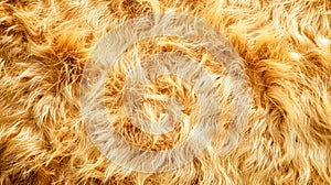 Luxurious Golden Brown Fur Texture Close up, Elegant Animal Pelage Pattern Background for Design