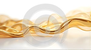 Luxurious Golden Liquid or Cloth Wave Background