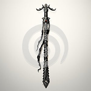 Luxurious Gothic Illustration Of The Black Wraithsaber From Wow