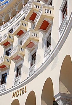 Luxurious hotel balconies