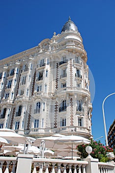 Luxurious hotel on the croisette in Cannes photo