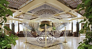 Luxurious hotel foyer