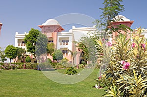 Luxurious hotel gardens