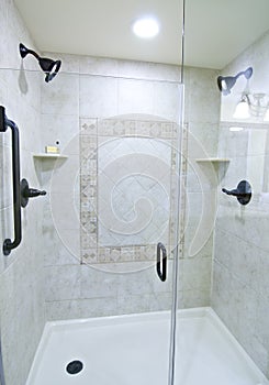 Luxurious hotel shower